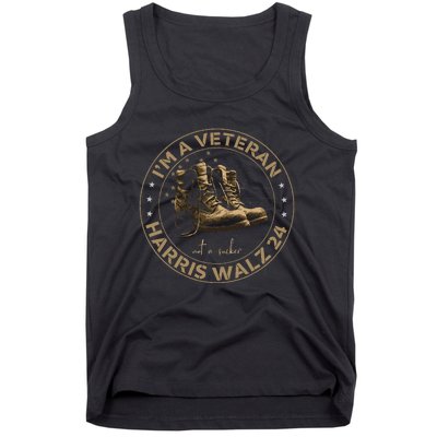 Veterans For Kamala Harris Tim Walz 2024 Election Usa Flag Tank Top