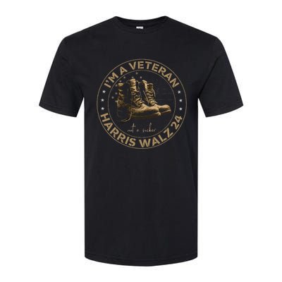 Veterans For Kamala Harris Tim Walz 2024 Election Usa Flag Softstyle CVC T-Shirt