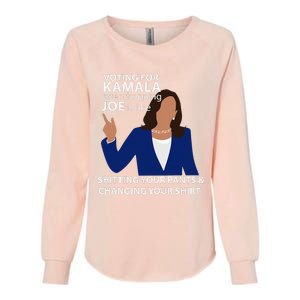 Voting For Kamala After Dropping Joe Is Like Shitting Womens California Wash Sweatshirt