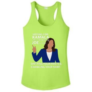 Voting For Kamala After Dropping Joe Is Like Shitting Ladies PosiCharge Competitor Racerback Tank