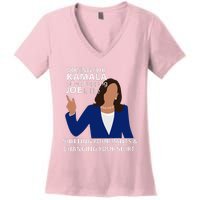 Voting For Kamala After Dropping Joe Is Like Shitting Women's V-Neck T-Shirt