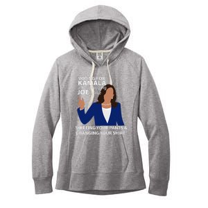 Voting For Kamala After Dropping Joe Is Like Shitting Women's Fleece Hoodie