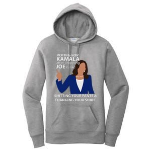 Voting For Kamala After Dropping Joe Is Like Shitting Women's Pullover Hoodie