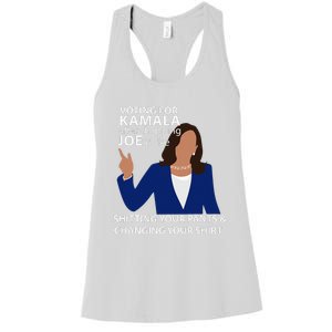 Voting For Kamala After Dropping Joe Is Like Shitting Women's Racerback Tank