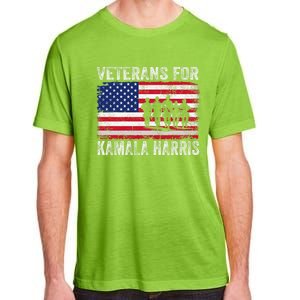 Veterans For Kamala Harris 2024 Election Usa Flag Military Adult ChromaSoft Performance T-Shirt