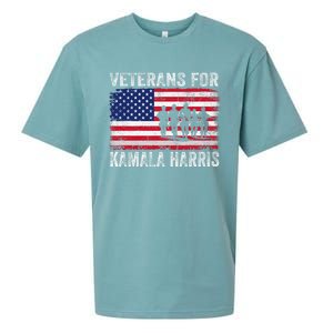 Veterans For Kamala Harris 2024 Election Usa Flag Military Sueded Cloud Jersey T-Shirt