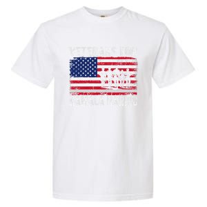 Veterans For Kamala Harris 2024 Election Usa Flag Military Garment-Dyed Heavyweight T-Shirt