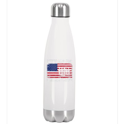 Veterans For Kamala Harris 2024 Election Usa Flag Military Stainless Steel Insulated Water Bottle