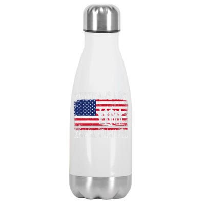 Veterans For Kamala Harris 2024 Election Usa Flag Military Stainless Steel Insulated Water Bottle