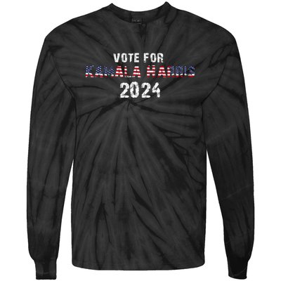 Vote For Kamala Harris | Kamala Harris 2024 Tie-Dye Long Sleeve Shirt