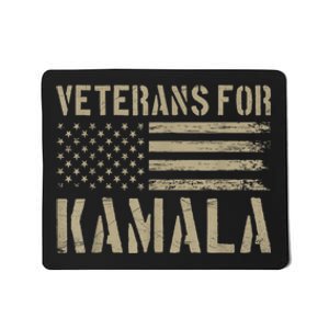 Veterans For Kamala Harris 2024 Election Usa Flag Military Mousepad