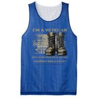 Veterans For Kamala Harris Tim Walz 2024 Election Usa Flag Mesh Reversible Basketball Jersey Tank