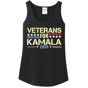 Veterans For Kamala American Flag Kamalaharris Supporter Ladies Essential Tank