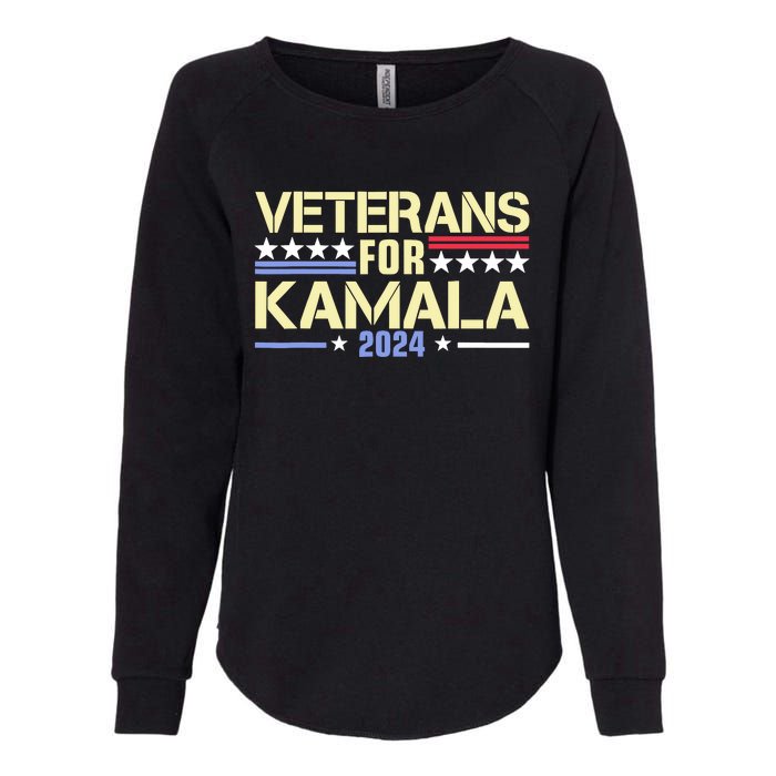 Veterans For Kamala American Flag Kamalaharris Supporter Womens California Wash Sweatshirt