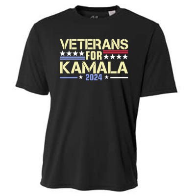 Veterans For Kamala American Flag Kamala Harris Supporter Cooling Performance Crew T-Shirt