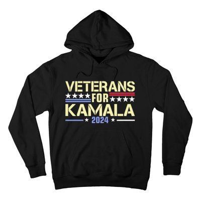 Veterans For Kamala American Flag Kamala Harris Supporter Hoodie