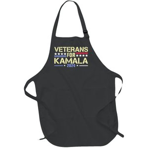 Veterans For Kamala American Flag Kamala Harris Supporter Full-Length Apron With Pockets