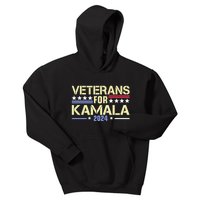 Veterans For Kamala American Flag Kamala Harris Supporter Kids Hoodie