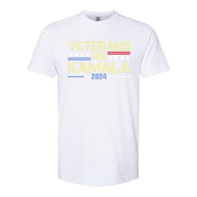 Veterans For Kamala American Flag Kamala Harris Supporter Softstyle CVC T-Shirt