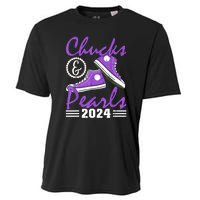 Voting For Kamala Harris Usa Election Chucks And Pearls 2024 Gift Cooling Performance Crew T-Shirt