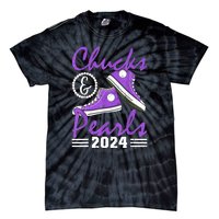 Voting For Kamala Harris Usa Election Chucks And Pearls 2024 Gift Tie-Dye T-Shirt