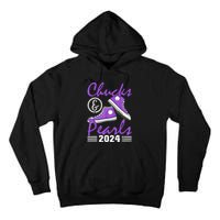 Voting For Kamala Harris Usa Election Chucks And Pearls 2024 Gift Tall Hoodie