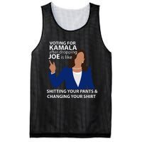 Voting For Kamala After Dropping Joe Is Like Shitting Mesh Reversible Basketball Jersey Tank