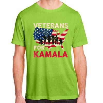 Veterans For Kamala American Flag Army Support Kamala Harris Adult ChromaSoft Performance T-Shirt