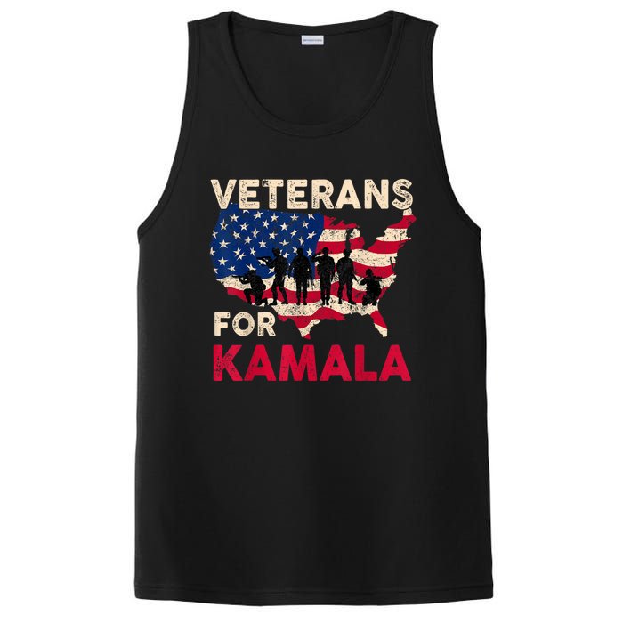 Veterans For Kamala American Flag Army Support Kamala Harris PosiCharge Competitor Tank