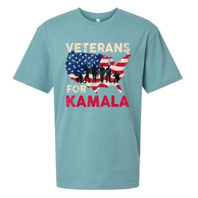 Veterans For Kamala American Flag Army Support Kamala Harris Sueded Cloud Jersey T-Shirt