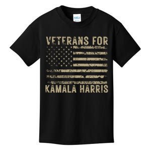 Veterans For Kamala Harris 2024 Election Kids T-Shirt