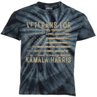 Veterans For Kamala Harris 2024 Election Kids Tie-Dye T-Shirt