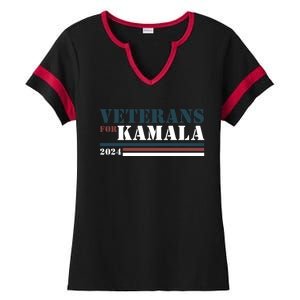 Veterans For Kamala Harris 2024 Ladies Halftime Notch Neck Tee