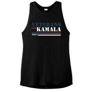 Veterans For Kamala Harris 2024 Ladies PosiCharge Tri-Blend Wicking Tank