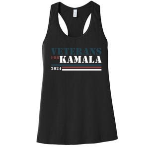 Veterans For Kamala Harris 2024 Women's Racerback Tank