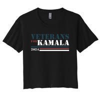 Veterans For Kamala Harris 2024 Women's Crop Top Tee