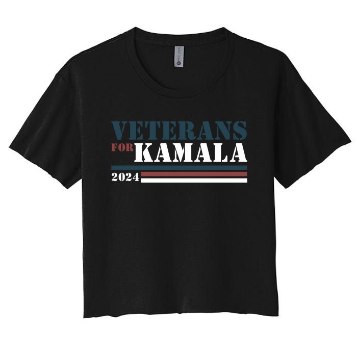 Veterans For Kamala Harris 2024 Women's Crop Top Tee