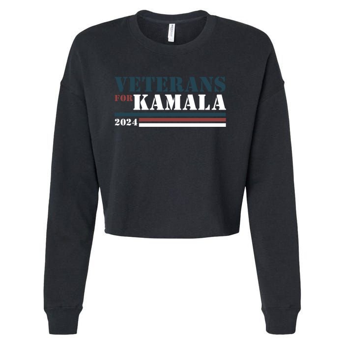 Veterans For Kamala Harris 2024 Cropped Pullover Crew