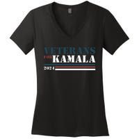 Veterans For Kamala Harris 2024 Women's V-Neck T-Shirt