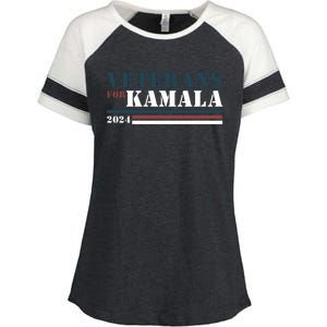 Veterans For Kamala Harris 2024 Enza Ladies Jersey Colorblock Tee