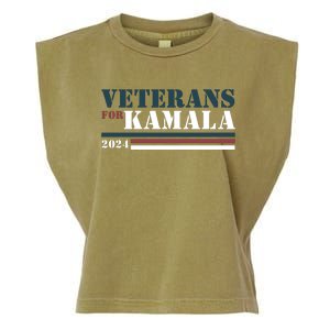 Veterans For Kamala Harris 2024 Garment-Dyed Women's Muscle Tee