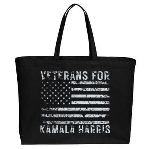 Veterans For Kamala Harris 2024 Election Cotton Canvas Jumbo Tote