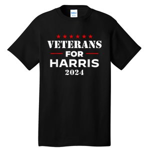 Veterans For Kamala Harris 2024 Election Tall T-Shirt