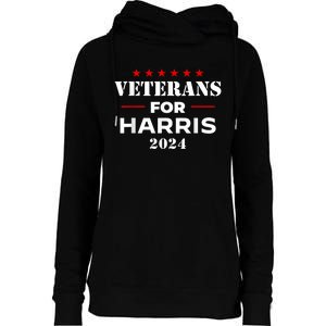 Veterans For Kamala Harris 2024 Election Womens Funnel Neck Pullover Hood