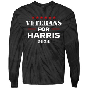 Veterans For Kamala Harris 2024 Election Tie-Dye Long Sleeve Shirt