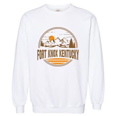 Vintage Fort Knox Kentucky Mountain Hiking Souvenir Garment-Dyed Sweatshirt