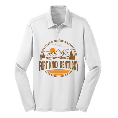 Vintage Fort Knox Kentucky Mountain Hiking Souvenir Silk Touch Performance Long Sleeve Polo