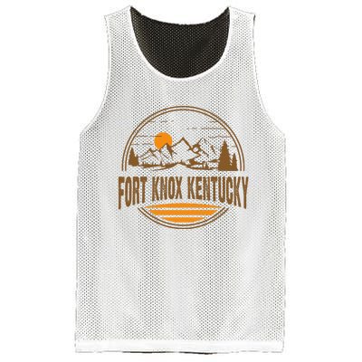 Vintage Fort Knox Kentucky Mountain Hiking Souvenir Mesh Reversible Basketball Jersey Tank