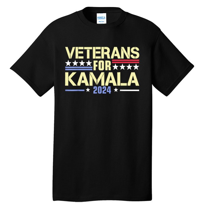 Veterans For Kamala Harris Supporter American Flag Gift Tall T-Shirt