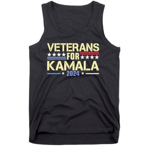 Veterans For Kamala Harris Supporter American Flag Gift Tank Top